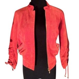 Vintage bebe Suede Bomber Jacket
